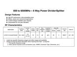 0.5~6.0GHz RF 8 Way Power Divider SMA F 1 Input 8 Output Signals - photo 4