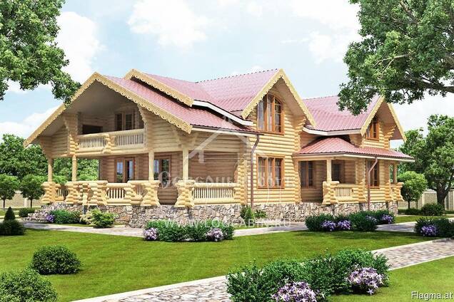 Ecological clean house from Arkhangelsk pine 250-500 sq. m