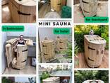 Mini sauna Linden, phito barrel sauna with steam generator - фото 3