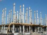 Оборудование для производства бетонных колонн большой длины.