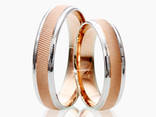 Обручальные кольца с комбинированными цветами золота. - фото 1