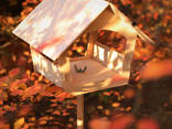 Скворечник, кормушка для птиц из натурального дерева - фото 5