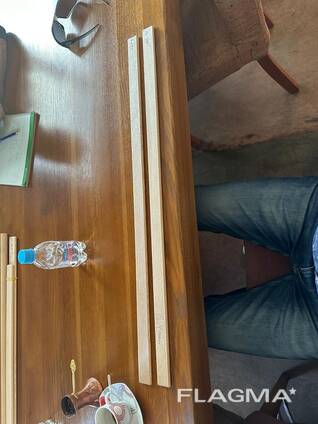 Solid oak and ash slats for beds.